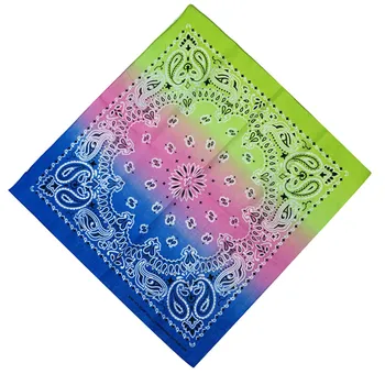 

imitation Silk handkerchief Tie-Dyed Headscarf Gorgeous colorful Bandanna Square Soft material comfortable Unique design 55X55cm