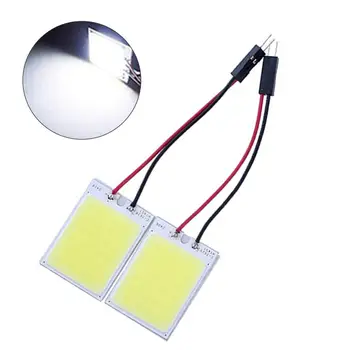 

3.6cm x 2.6cm DC 12V HID White 24COB LED Panel Light Bulb Bright Car Interior Trunk Inner Dome Lamp Car Light Accessories