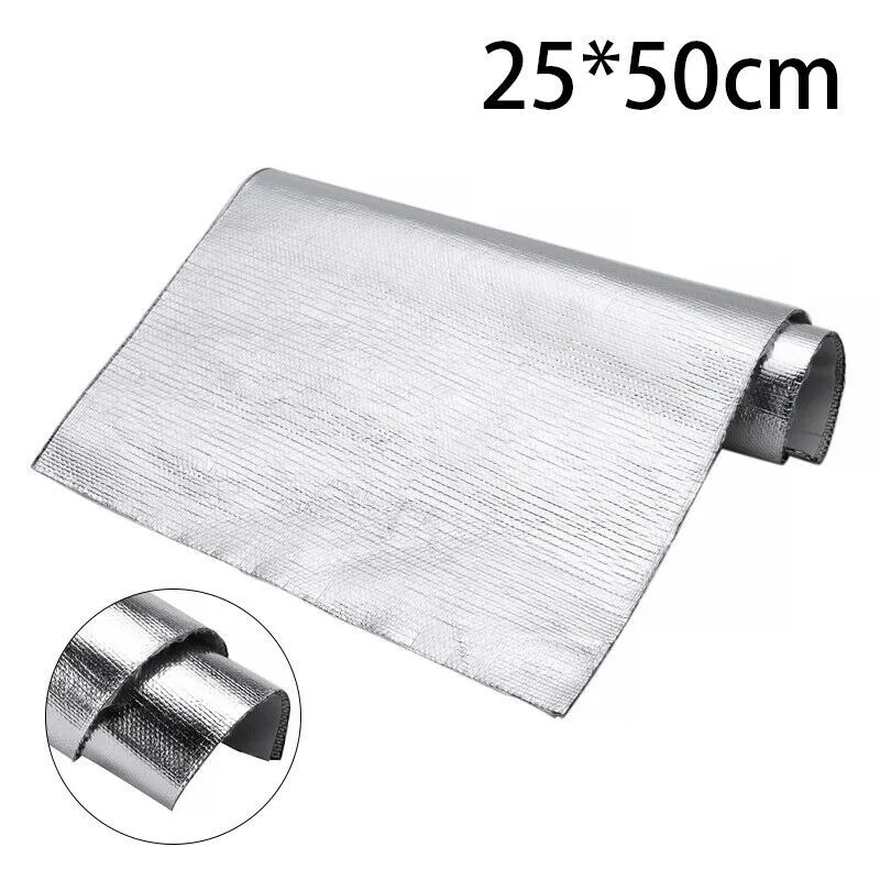 25x50cm Car Heat Protection Film auto Heat Shield Insulation Hood Sound Deadener Protective Film Mat Car Accessories sound proof mat sound insulation mat sound deadener mat heat insulation mat