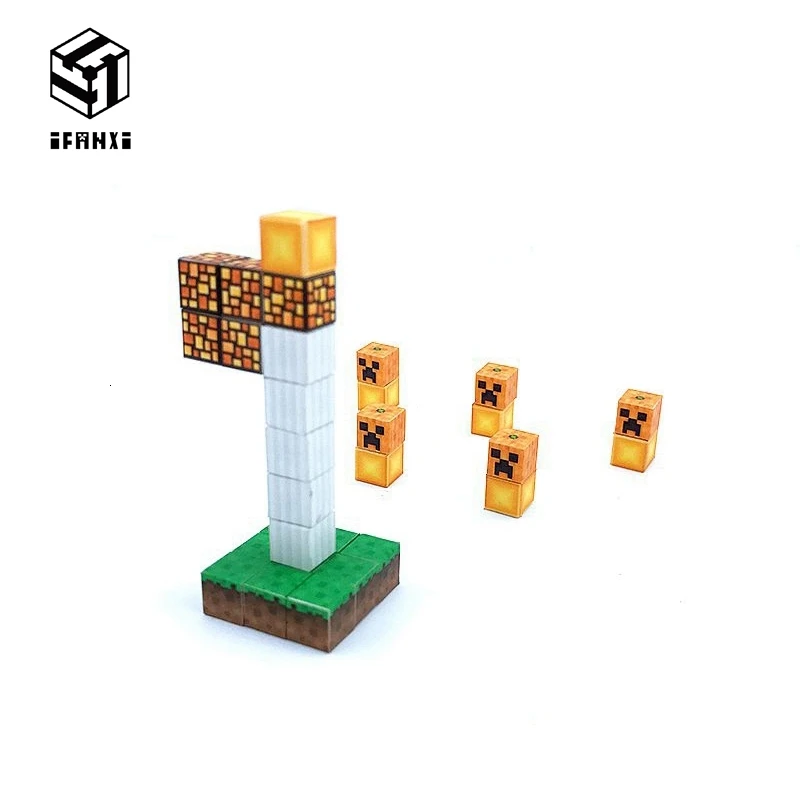 

30PCS My World Mini Magnetic Building Blocks Toy For Children Figures Bricks Models Raise Flag DIY Brain Plastic Creator