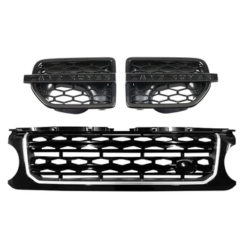 

3 Pieces Fits for Land Rover- Discovery 4 LR4 2010-2014 Car Replacement Front Side Vent Grilles Mesh Grill - Black
