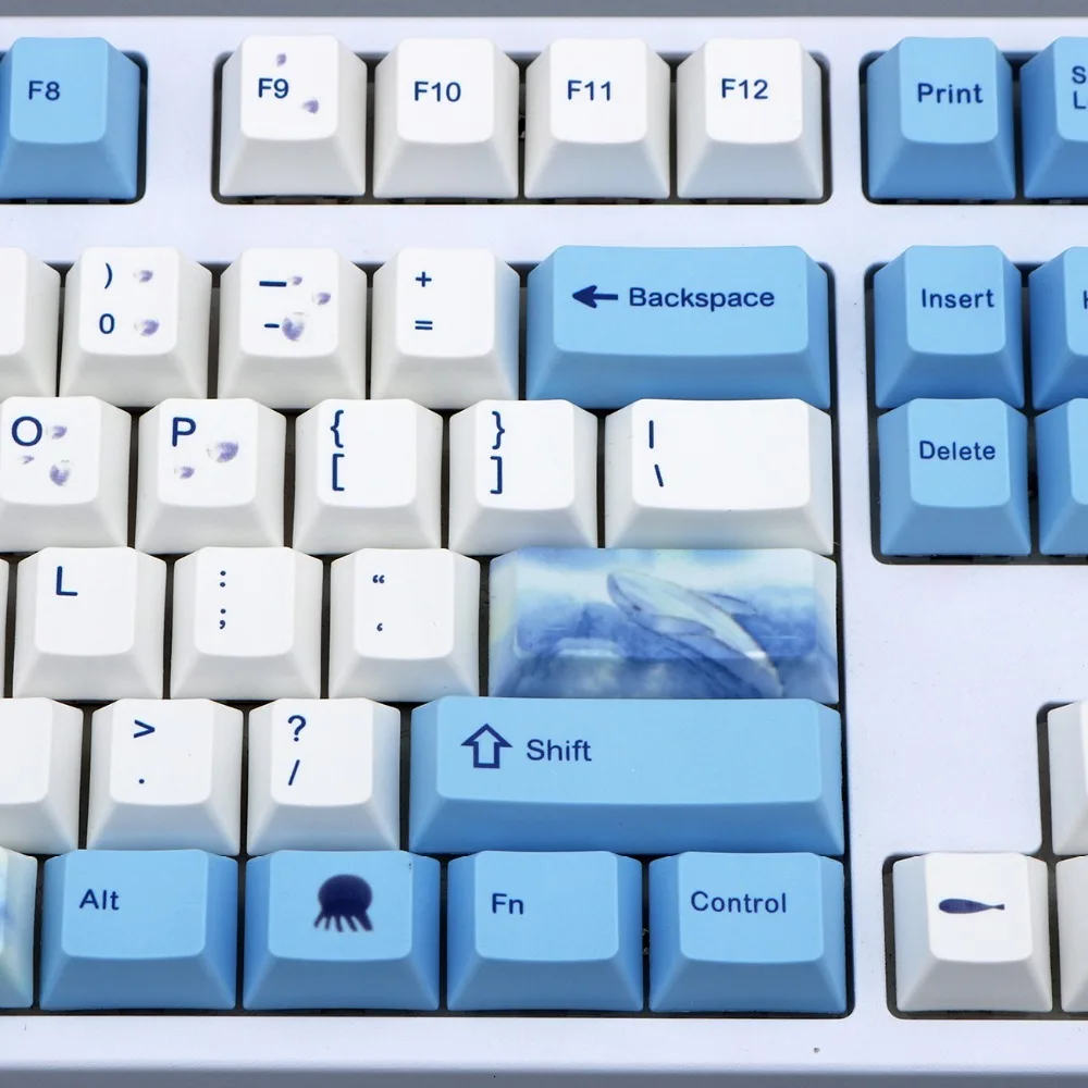Кит 108/110 ключей сублимируемый краситель клавишные колпачки из ПБТ для механической клавиатуры Cherry filco Ducky keycap Вишневый профиль только брелки
