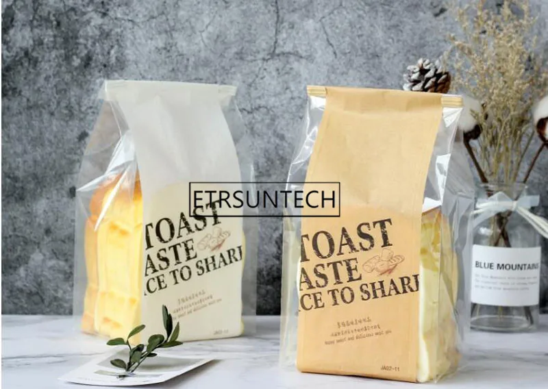 

500 шт., бумажные пакеты для выпечки, с прозрачным окошком