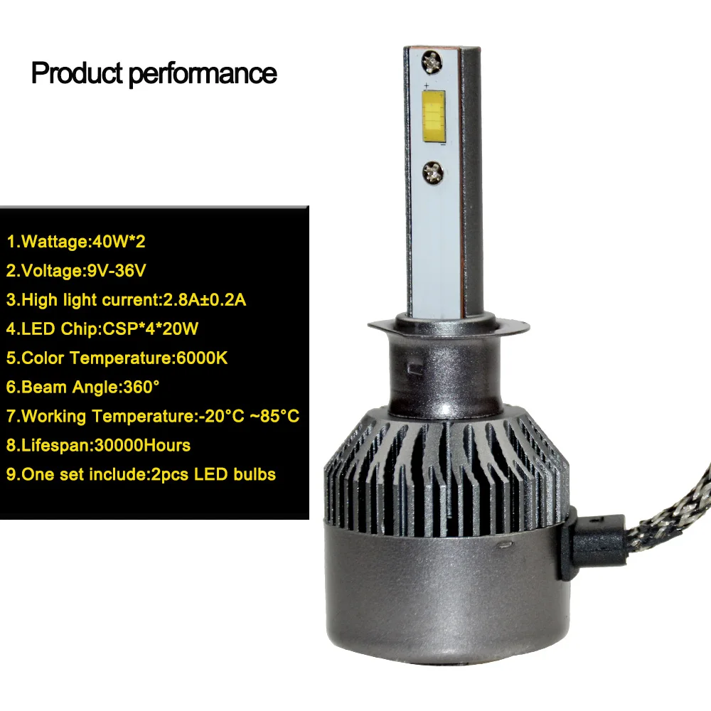 OkeyTech 2 шт. серии V7S светодиодный головной светильник мини лампа H1 H4 H11 9006 9004 H13 12V