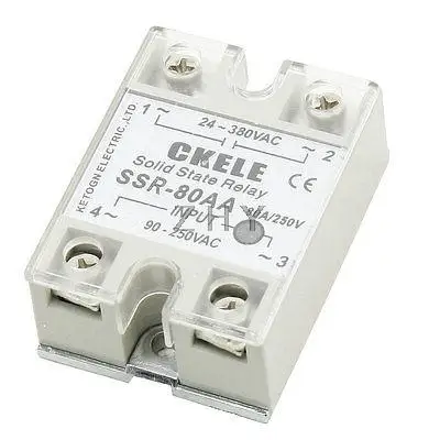 

SSR-80AA 80A Single Phase DC to AC Solid State Module Relay w Cover