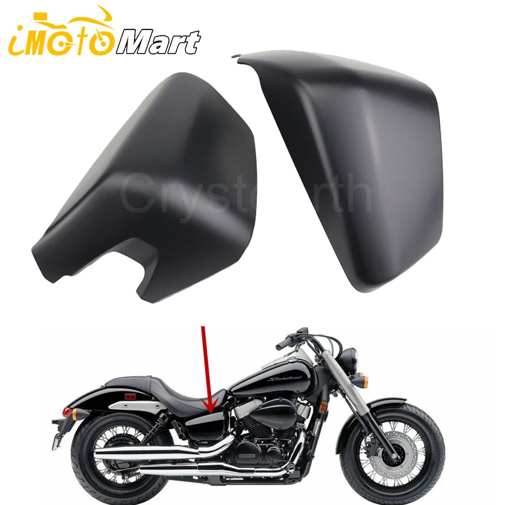 

For 2004-2011 Honda Shadow ACE 750 VT750 VT400 VT 400 Black Chrome Motorcycle Battery Side Cover Batteries Side Fairing Guard