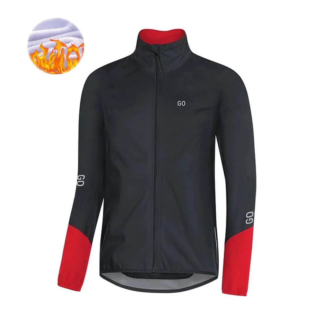 thumbnail image 1 of Chaqueta de ciclismo de invierno GROE para hombre, forro polar térmico, maillot multifunción para ciclismo de montaña, maillot para ciclismo al aire libre, abrigo cálido, 1 of 5