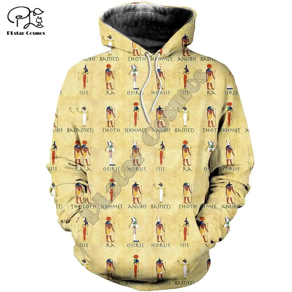 

PLstar Cosmos 2020 New Fashion 3D harajuku streetwear Ancient Egypt Pharaoh God Anubis hours zip/Hoodie/Sweatshirt/Jacket -a4