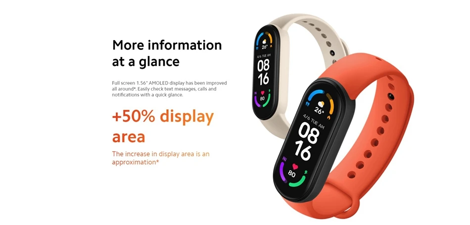 Original Xiaomi Mi Band 6 Smart Bracelet Watch Mi Smart Band 6 Sports Fitness Tracker AMOLED Screen Blood Oxygen Monitor Mi6