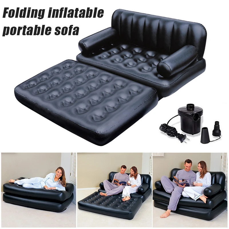 Inflatable Sofas Air Sofa Bed 5 in 1 Inflatable Couch Durable Comfortable Multi Functional Inflatable  Sofa Bed For Living Room Bedroom New|Sofa Cover| - AliExpress