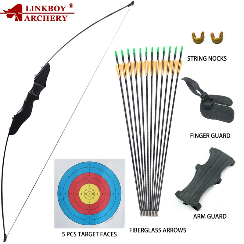 

Archery Recurve Takedown Bow and Arrow Set 40lbs for Youth Adult Beginners Training Practice Wooden Straight Bow Longbow Kit