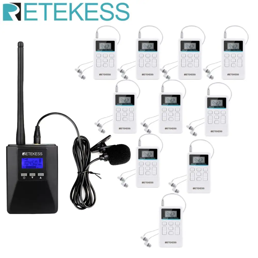 1 FM Transmitter TR506+10Pcs FM Radio Receiver