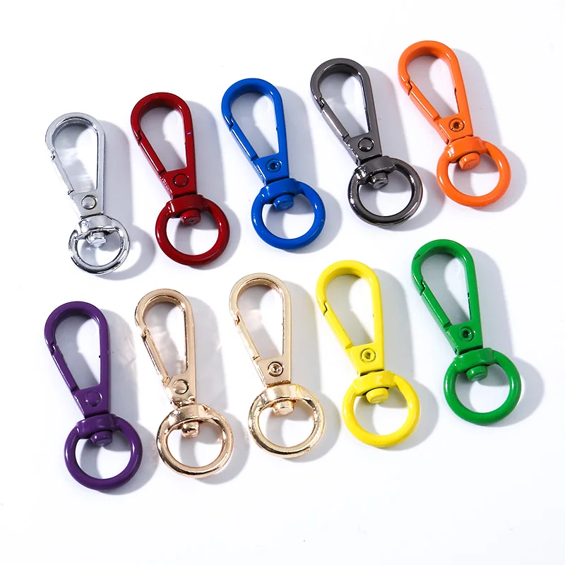 

10PCS Metal Keychain Multicolor Handbag Accessories Hanging Car Personality Keychain DIY Mini Accessories Charm Open Key Ring