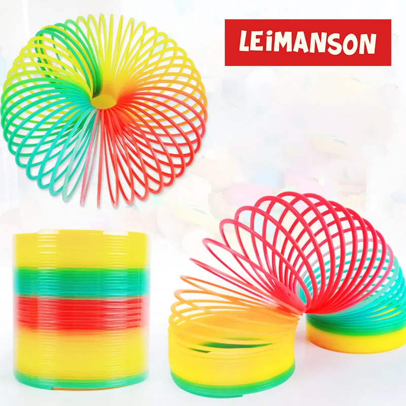 

Leimanson Rainbow Circle Funny Toys Early Development Educational Folding Plastic Spring Coil Creative Magical Toys For Children