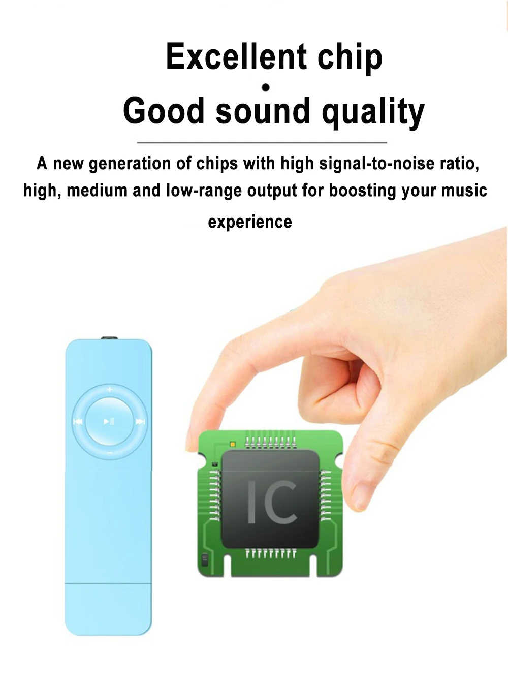 Mp3 player USB In-line Portable Strip Sport Lossless Sound Music Media MP3 Player Support Micro TF Card