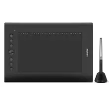 Цифровой планшет HUION H610 PRO V2 с графическим рисунком на 8192 уровней ± 60 ° функция наклона ручка без аккумулятора с 8 нажатыми 16 мягкими клавишами