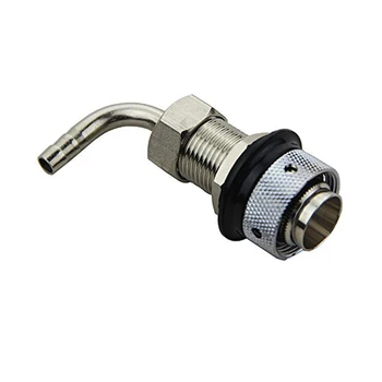 

Beer Tap Faucet Shank with 8mm Barber Elbow, Chrome Plate Brass Shank G5/8 for Adjustable Tap Draft Beer Dispenser Home Brewing