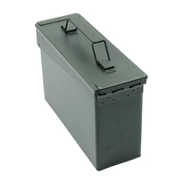 

30 Cal Metal Ammo Case Can Military and Army Solid Steel Waterproof Holder Box for Long-Term Gun Ammo Storage Stackable