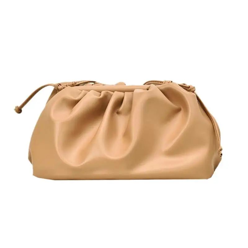 Женские сумки, сумки в облачной упаковке, мягкая дамская сумка, модная женская сумка через плечо, сумка через плечо из искусственной кожи, одноцветная Сумка-клатч - Цвет: CAMEL