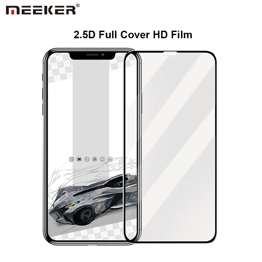 

Meeker Protective Tempered Glass for iphone 7 8 plus X XS max XR Glass 2.5D Full Cover screen protector for iPhone X XR XS MAX