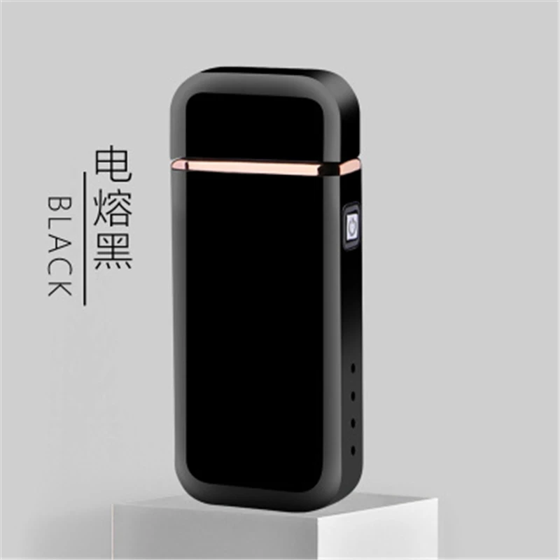 Дизайн вращающаяся дуговая зажигалка Usb электронные зажигалки usb зарядка электронная плазменная ветрозащитная Зажигалка гаджеты - Цвет: Black1