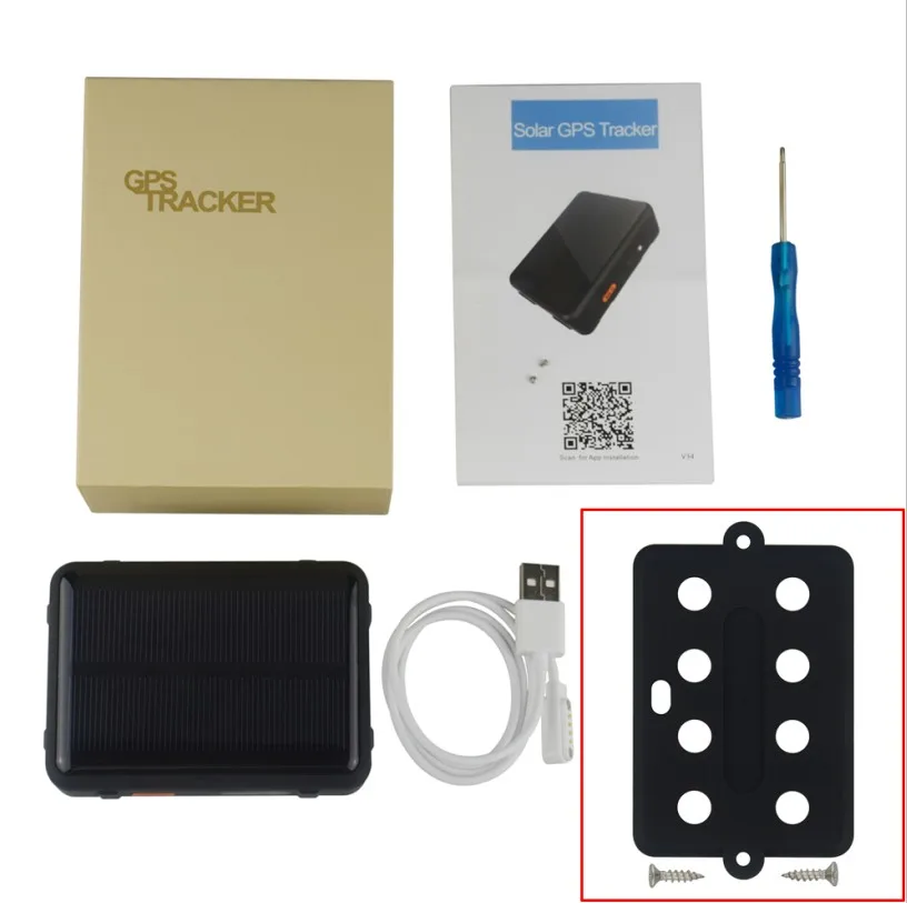 with Plastic holder2 Gps трекер на солнечной батарее, с питанием от овцы, коровы, крупного рогатого скота, RF-V34, 9000 мА/ч, водонепроницаемый, GSM, gps, WiFi, отслеживание голоса, мониторинг, анти-удаление, SOS сигнализация - Цвет: with Plastic holder2