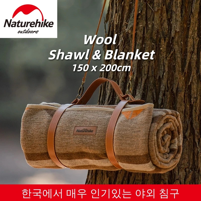 Naturehike Warm Wool Shawl Picnic Blanket Portable Tent Mat Ultralight Indian Wool Blanket Ground Travel Mat Outdoor Camping