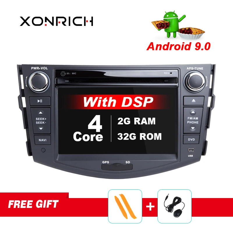Android 9 TDA7851 car dvd multimedia player 7'' 2 Din radio GPS Navi for Toyota RAV4 Rav 4 2007 2008 2009 2010 2011 DSP IPS RDS