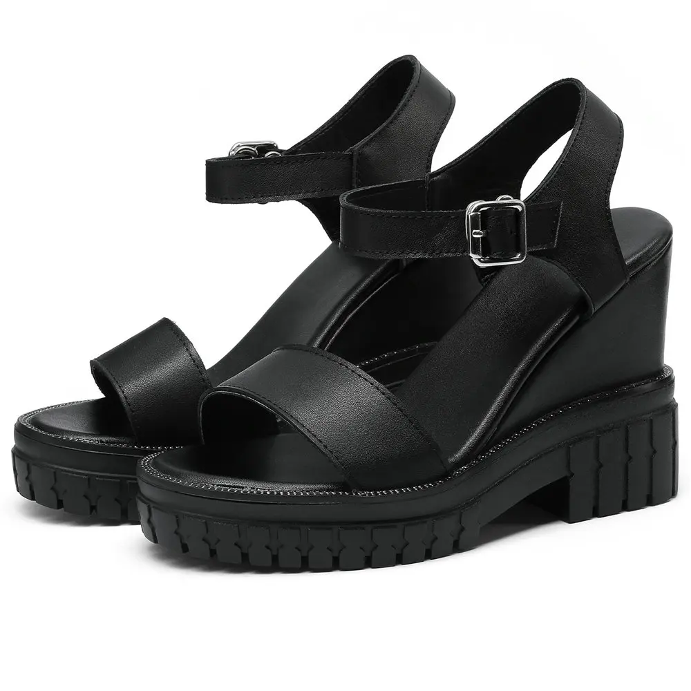 

2021 с открытым носком; Туфли Mary Janes; Женская обувь из натуральной кожи; Сандалии-гладиаторы на высоком каблуке с украшениями; Женские туфли-лодочки на платформе; Сезон лето; Повседневная обувь US3-9