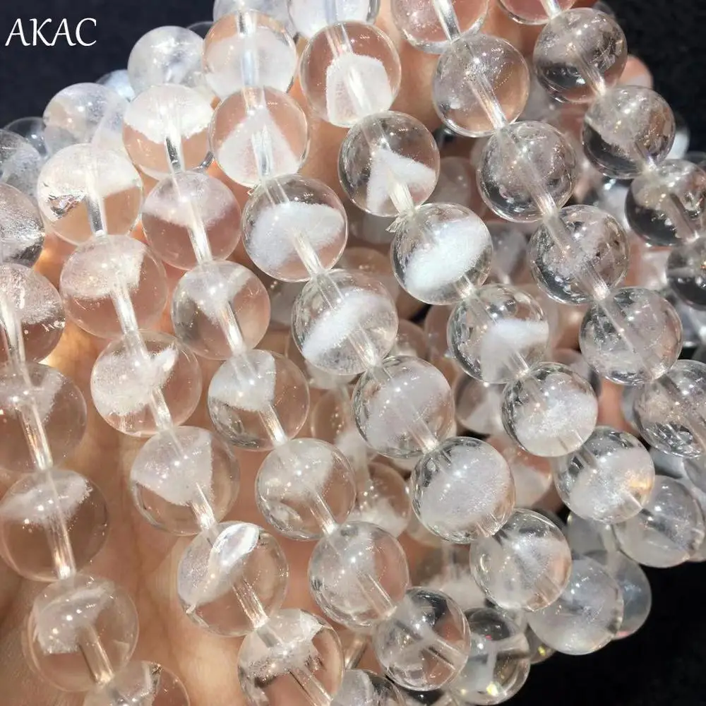 

A++ AKAC free shipping Natural white phantom quartz bracelet 10mm 1bracelet/set