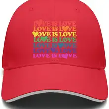 Love is Love Gay Pride Rainbow Flag мужские классические регулируемые Хлопковые бейсболки с плоским козырьком