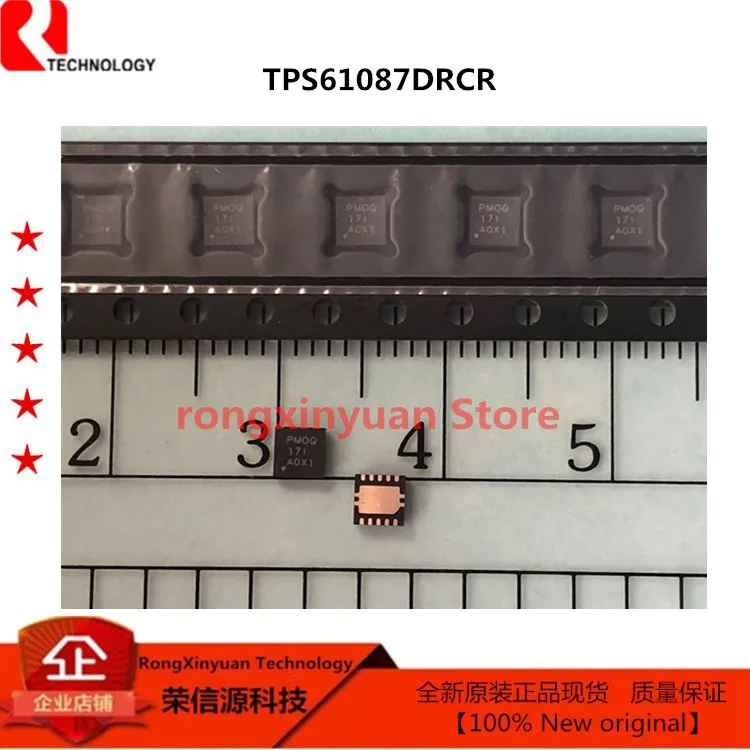 TPS61087DRCR маркировка: PMOQ QFN10 TPS61087 650 кГц/1 2 МГц 18 5 в повышающий DC-DC конвертер с 3 а