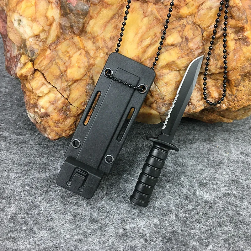 Mini Portable Outdoor Pocket Hunting Blade Stainless Steel Tool Chain Necklace