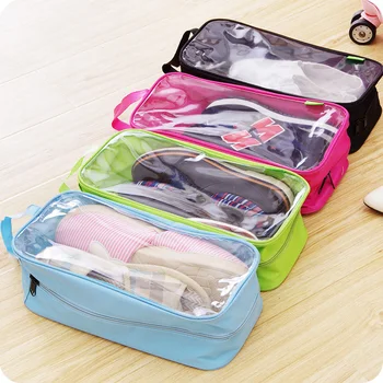 

New Practical Waterproof Shoe Storage Bag Organizer Zipper Shoes Case Travel Wash Portable Tote Shoe Pouch Handbag Home Storage