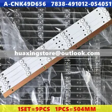 9 шт. светодиодный полоски A-CNK49D656 7838-491012-0540511 для Toshiba 49L310U 49L420U LC490DUY-SHA2 K490WDR1