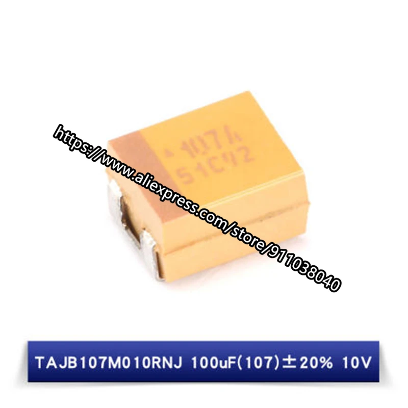 

Оригинальный Танталовый конденсатор SMD 3528B 10 в 100 мкФ ± 20%, тайб107m010rnj 1210, 10 шт./партия