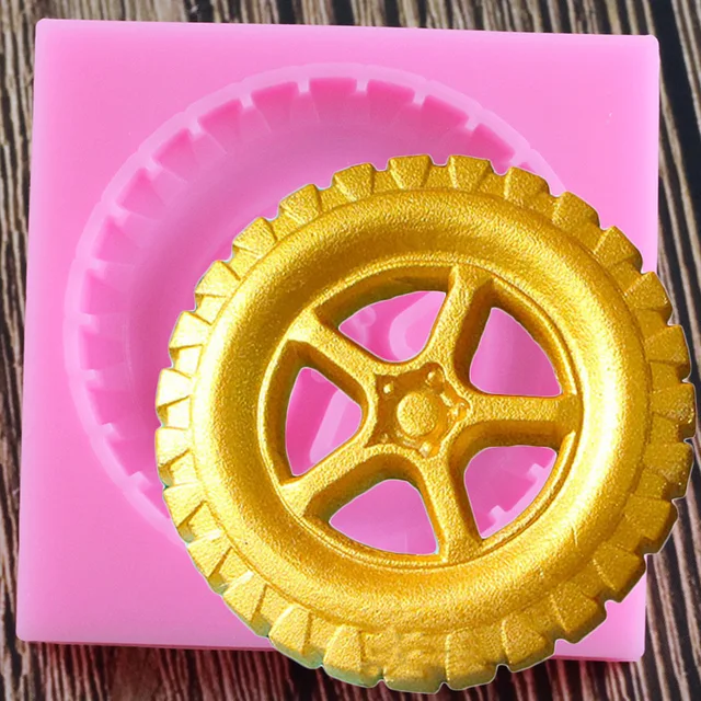 3D -S Gumiabroncs -Szilikon Penész Fondant Penészek Barkács Baba Születésnapi Torta Dekorációs Szerszámok Cukorkás Agyag Csokoládé Gumpast Cupcake Sütés