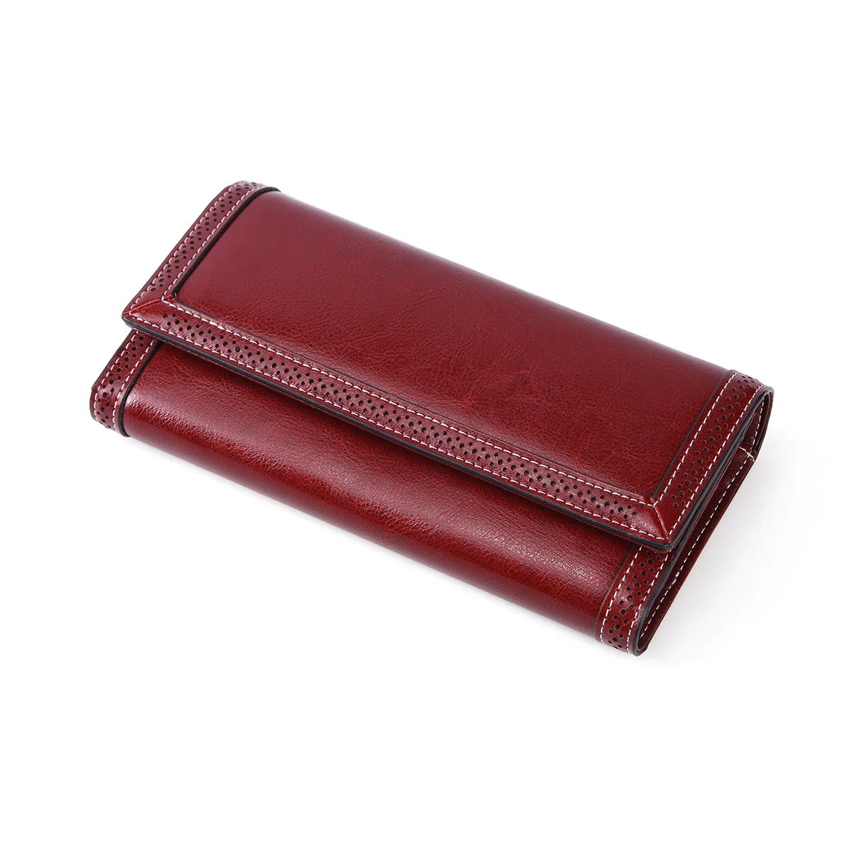 2022 Leather Women Wallets Name Engraving Genuine Leather Female Wallets Classic High Quality Fashion Photo Holder Women Purse
