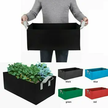 

Reusable Large Plant Grow Bag Garden Square Gardening Tools Flower Vegetable seeds Planting Planter Pot Handles for Hydroponics