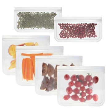 

Reusable Freezer Bags Reusable Storage Bags Extra Thick Resealable Lock Seal Bag For Marinate Meat Cereal Sandwich