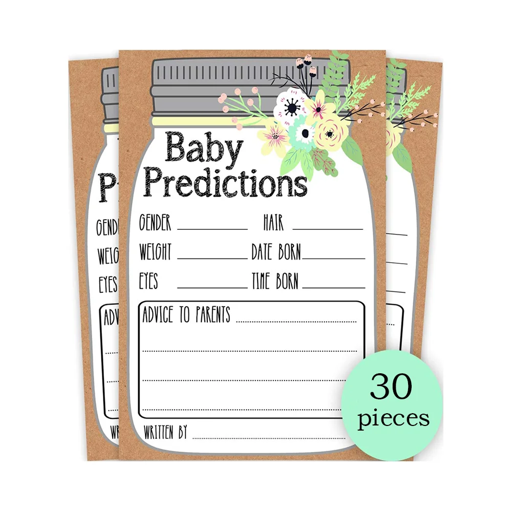 Baby Prediction And Advice Cards Shower Game Predictions Cards For Girl Or  Boy Pack Of 30 Extra Large 5x7 Inch Cards - Cards & Invitations - AliExpress