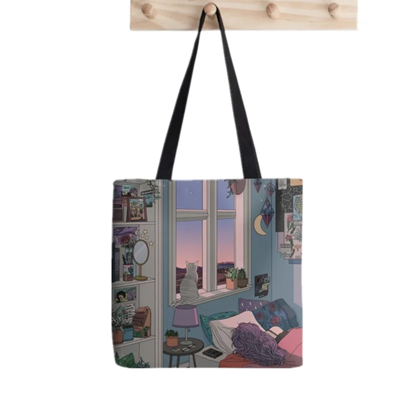 Shopper Dinosaur Skull Fossil Art Printed Tote Bag women Harajuku shopper handbag girl Shoulder shopping bag Lady Canvas Bag