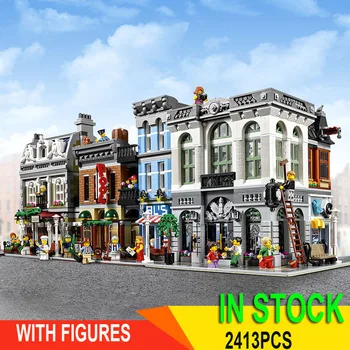 

2431PCS KING84001 Street View compatible with 10251 99013 creator expert city model building block brick children's toy gift