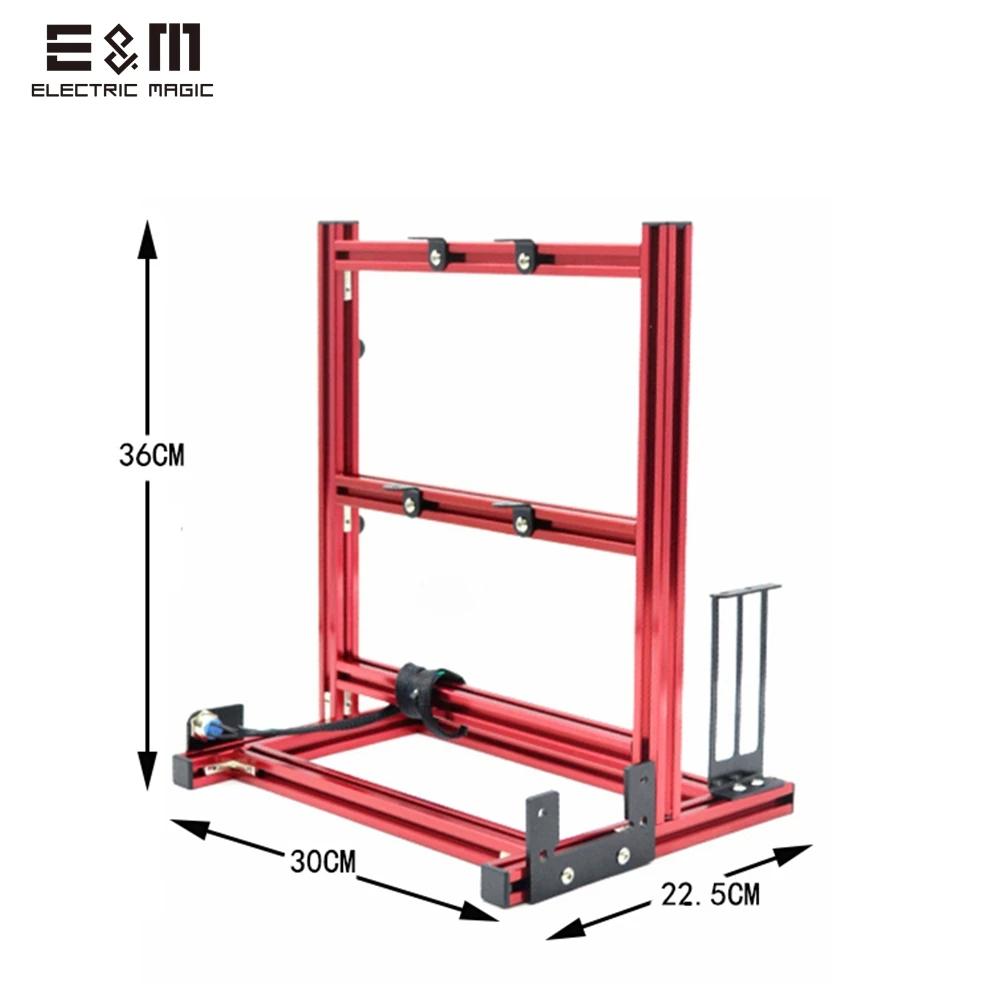 Red case Мини ATX MATX ITX DIY Чехол портативный вертикальный ПК тестовый стенд открытая рамка графическая карта Chassic для 120/240/360 Вт вентилятор водяного охлаждения - Цвет: Red case