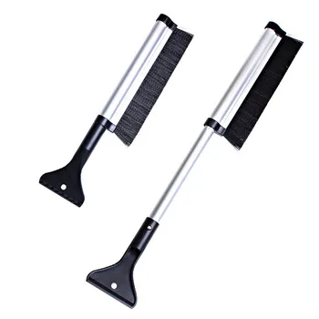 

`Auto Care Retractable Extendable Telescoping Snow Brush Ice Scraper for Winter Car Vehicle Windshield with Stiff Bristle Brush