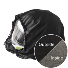 47x42cm capacete da motocicleta tampa proteger saco de poeira cordão água bolso preto plush draw pocket pano macio