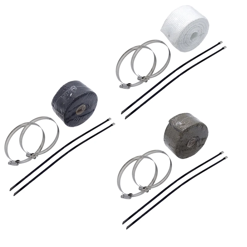 

5m Motorcycle Thermal Exhaust Pipe Heat Tape Resistant Wrap Fiber Cloth for Car Moto Header Heat Exhaust System Resistant Cloth