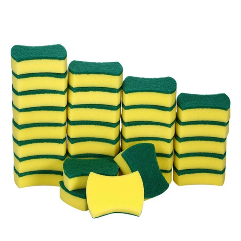 30 шт. многофункциональные двухсторонние губки для чистки посуды|Чистящие щетки| |