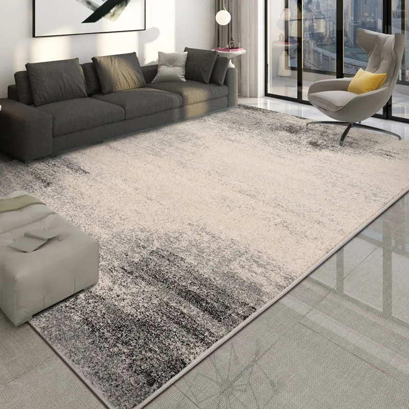 Nordic Gray Carpets For Living Room Thick Bedroom Rug Modern Cold Design Floor Mat Home Decor