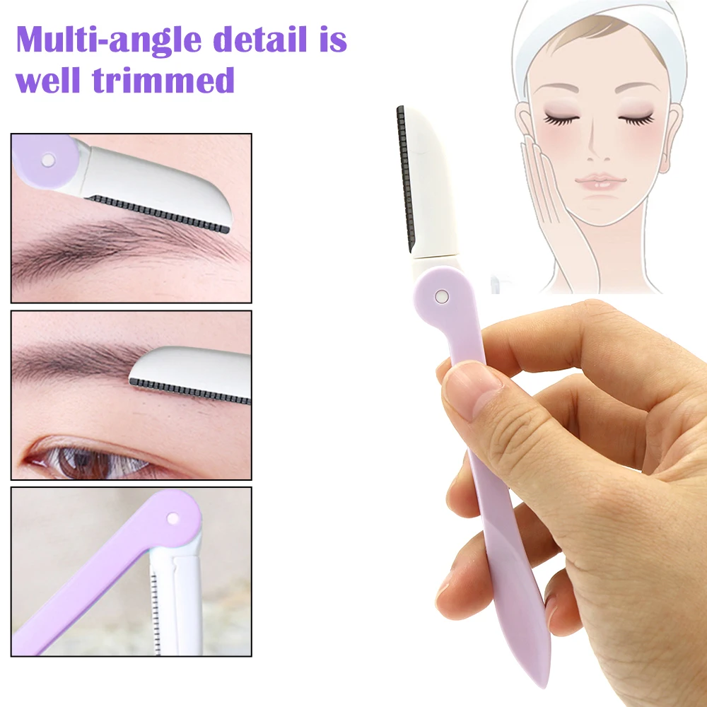 Portable Face Razor Hair Remover Tool Eyebrow Trimmer Eye Brow Shaping Blades Shaver Eye Brow Shaping Eyebrow Blade